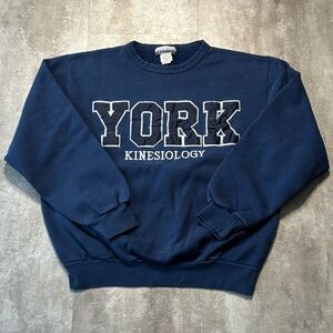 Vintage York University Kinesiology Sweater Mens XL